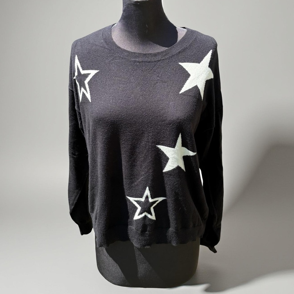 Philosophy Black Star Crewneck Long-Sleeve Sweater XL